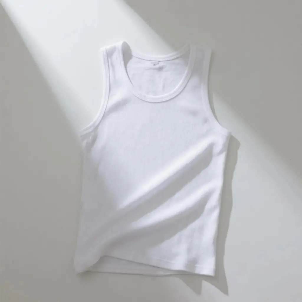 男士純白背心